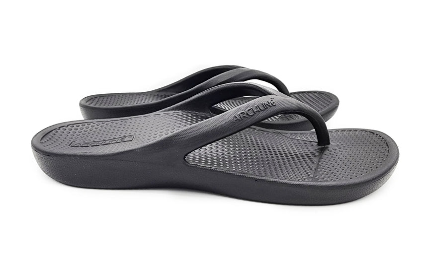 Archline Rebound Orthotic Thongs - Black