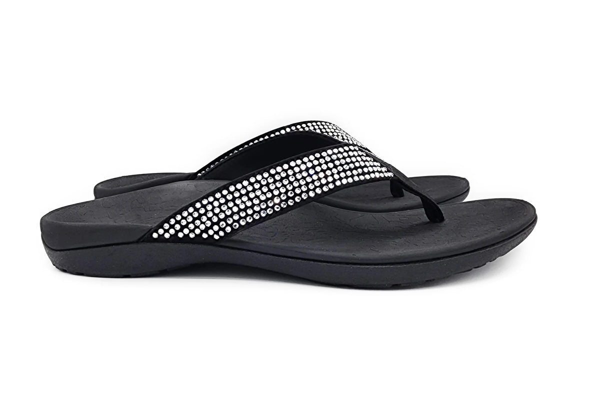 Axign Premium Bling Orthotic Thongs - Black – Axign Medical Malaysia