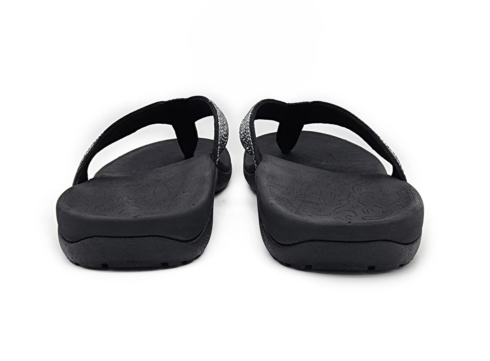 Axign Premium Bling Orthotic Thongs - Black