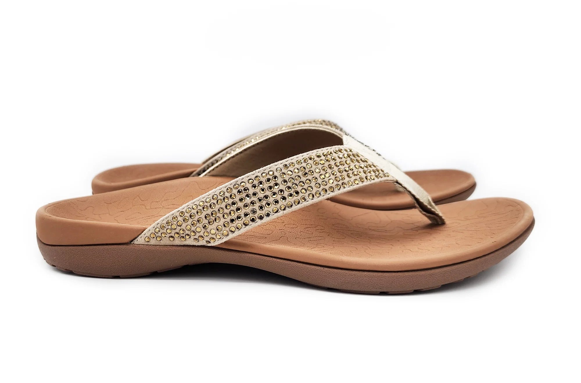 Axign Premium Bling Orthotic Thongs - Sand