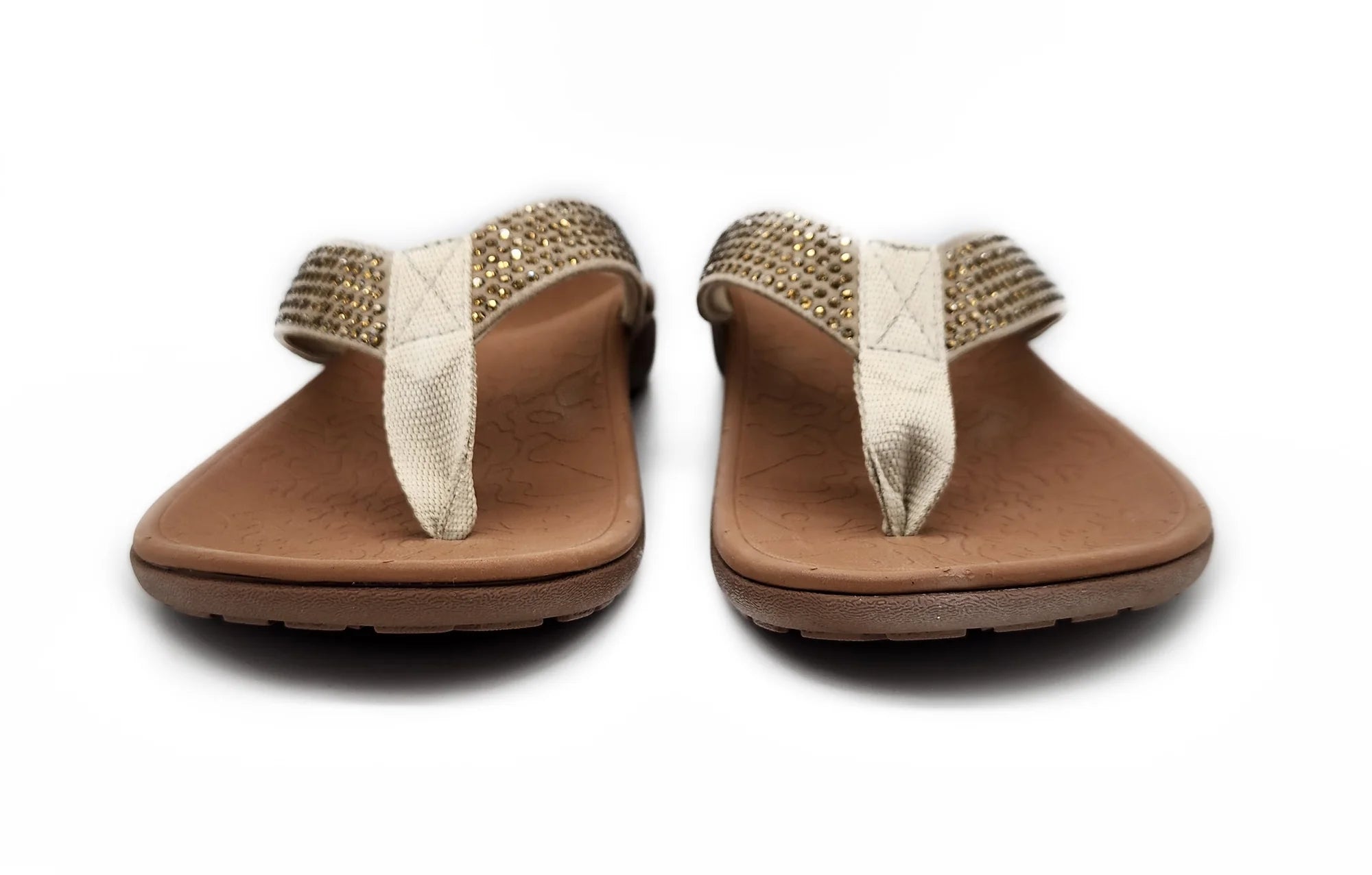 Axign Premium Bling Orthotic Thongs - Sand