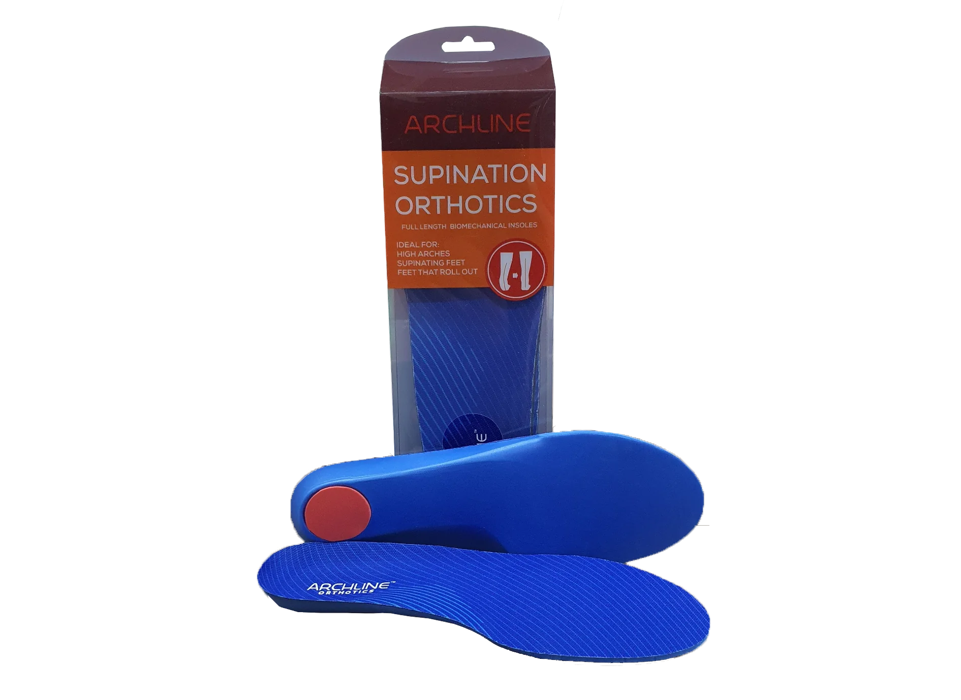 Archline Supination (High Arch) Orthotic Insoles – Full Length (Unisex) Plantar Fasciitis