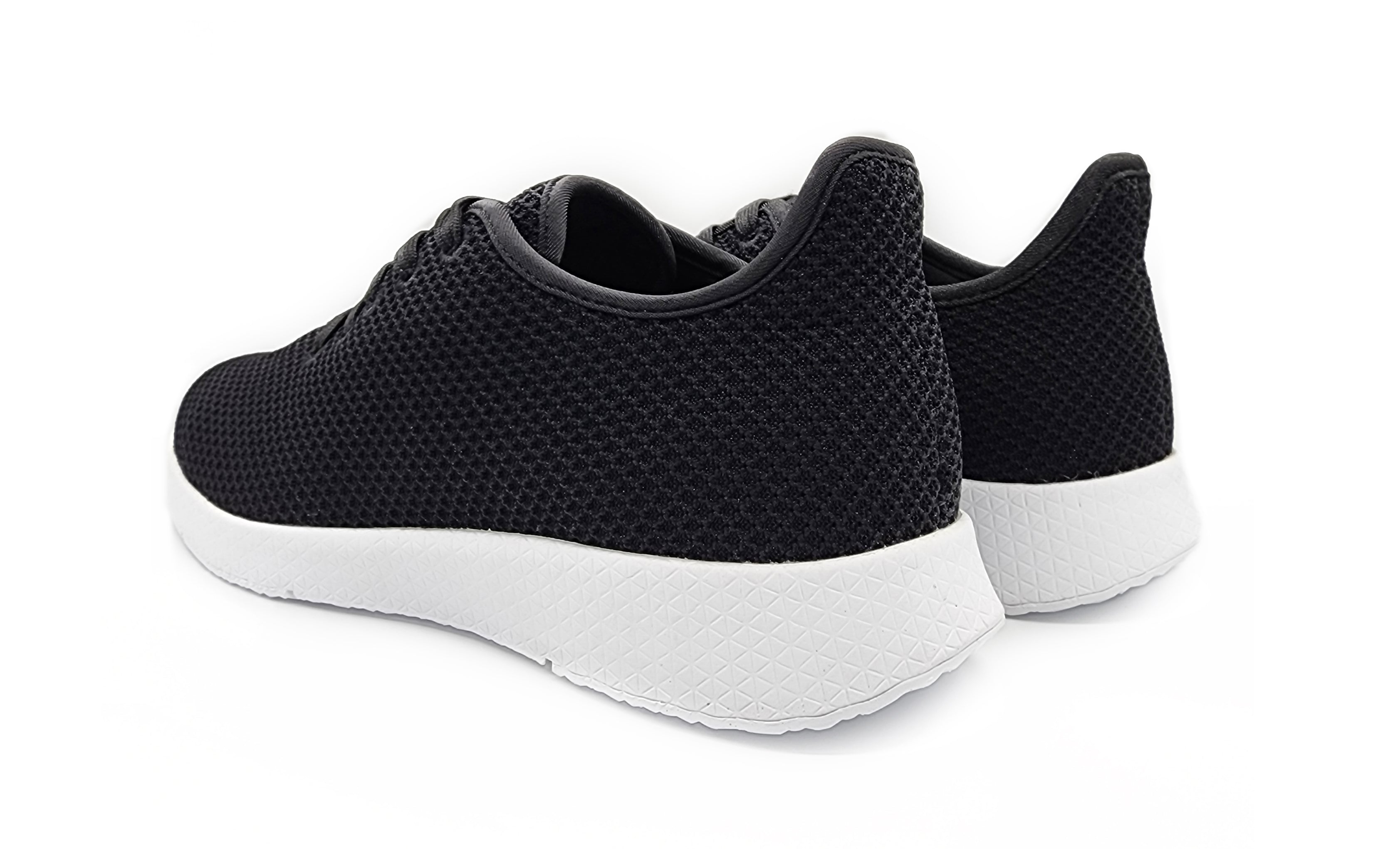 Axign River Lightweight Casual Orthotic Shoe - Black with White Sole