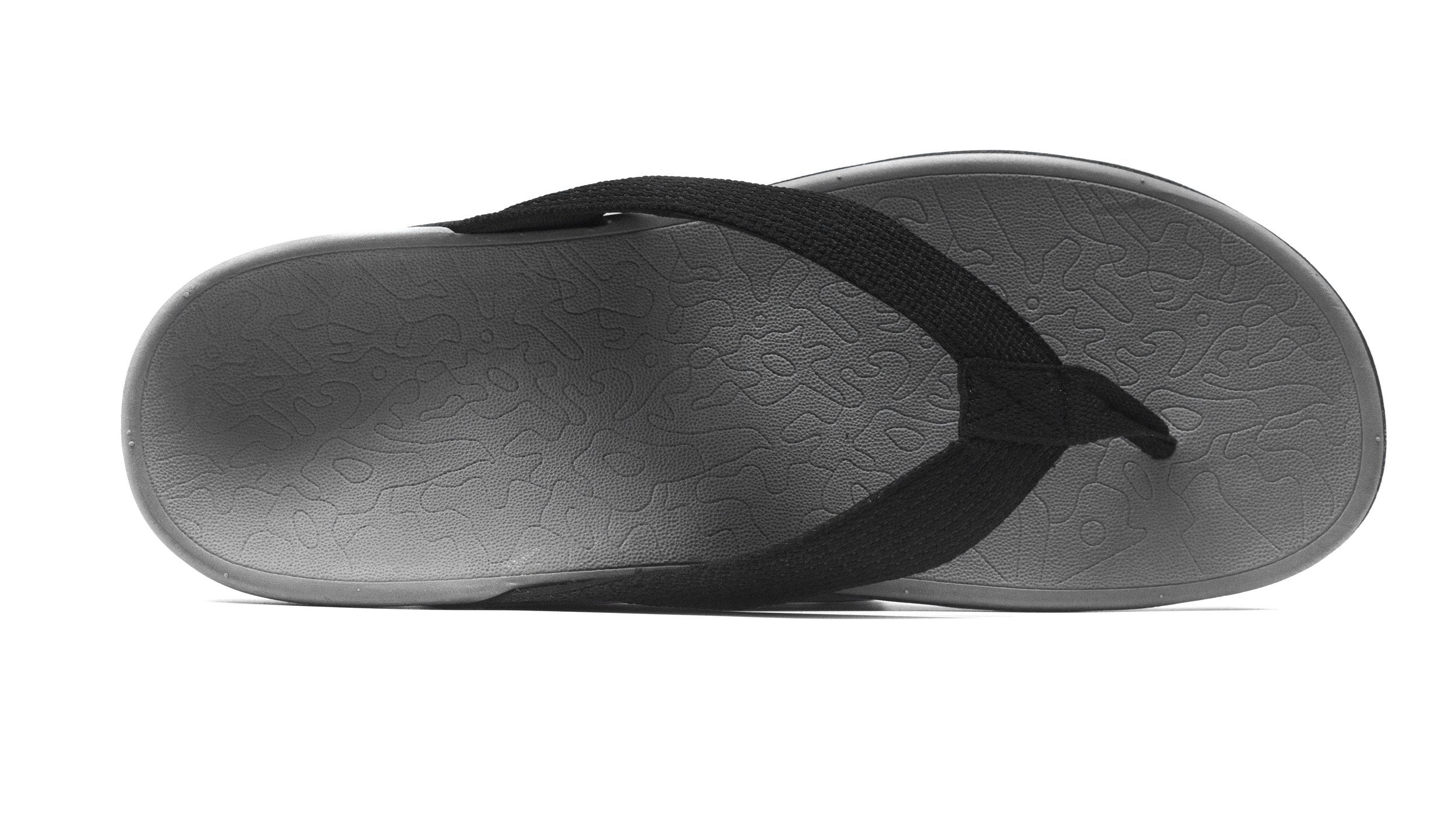 Axign Premium Orthotic Flip Flops – Grey w/ Black Strap
