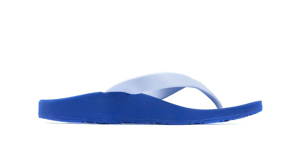 Archline Kids Orthotic Flip Flops – Blue/White