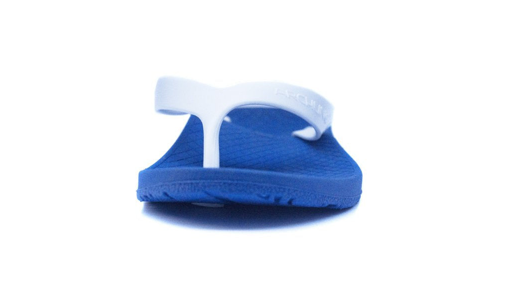 Archline Kids Orthotic Flip Flops – Blue/White